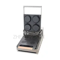 Commercial Pizza Machine 220V Electric Pizza Oven Four Grid Round Pancake Machine Milk Tea Shop Restaurant Snack Food Equipment 2