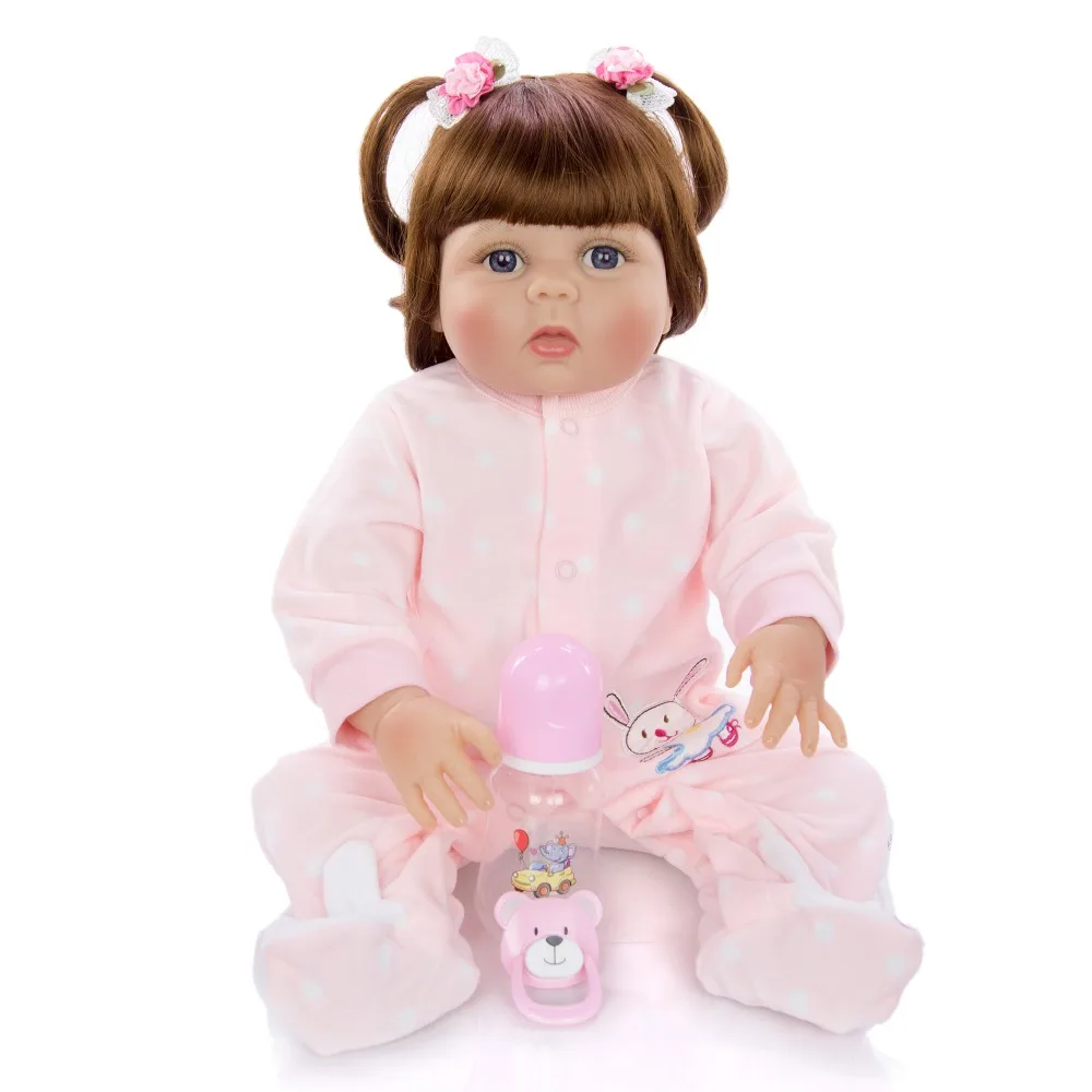 KEIUMI силиконовая кукла Reborn Baby 23 дюймов 57 см сюрприз Boneca Кукла Reborn Girl стиль волос для детей Рождественский подарок