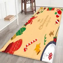 Christmas Themed Area Rug Soft Flannel Floor Mat For Kitchen Living Dining Dorm Room Bedroom Decor 60 X 180CM