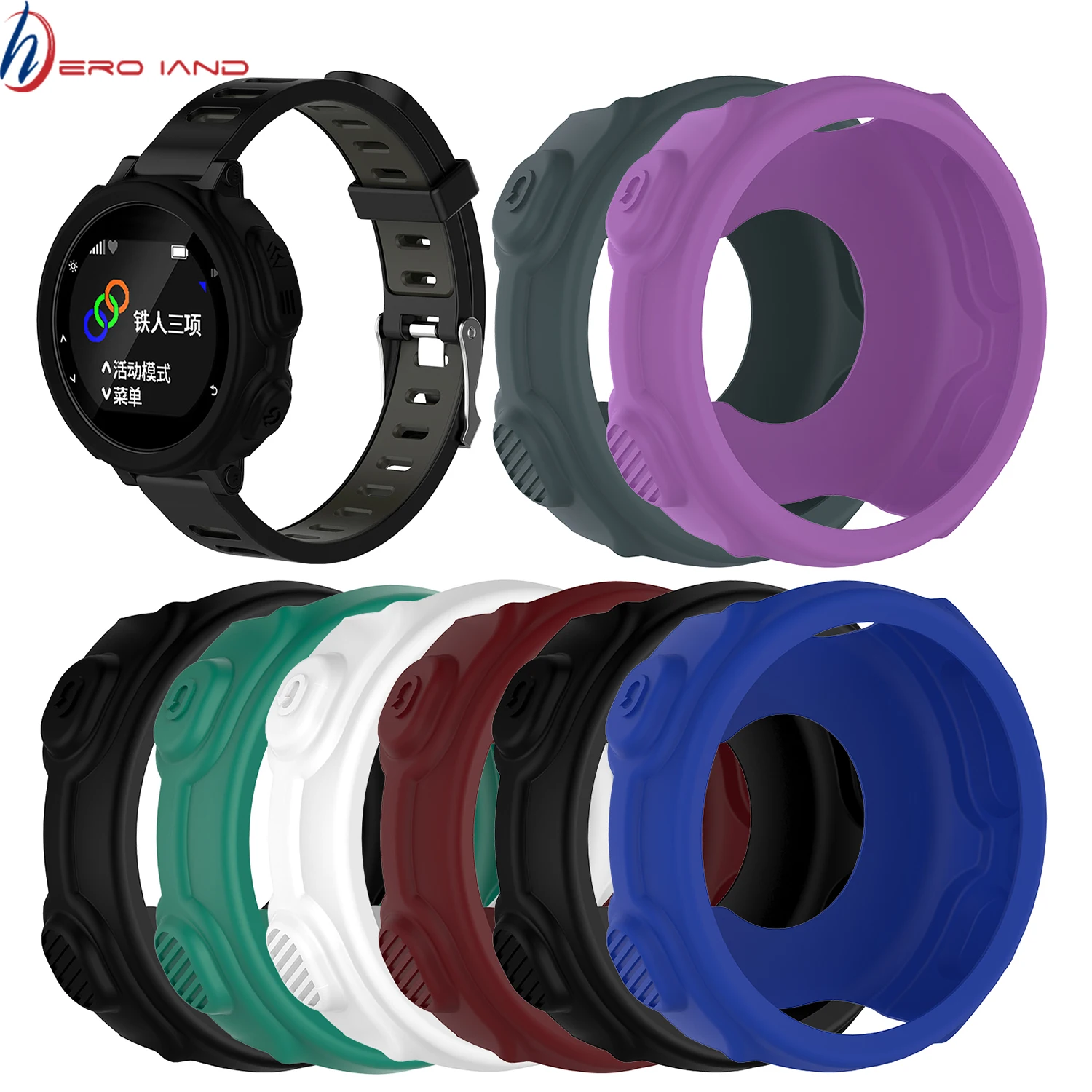 Запасной умный защитный чехол силиконовый 8 цветов для Garmin Forerunner 235 735XT спортивные