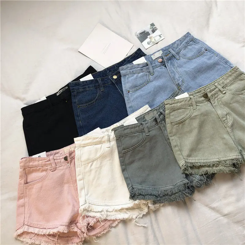 Buy Streetwear Denim Shorts Frauen Weiß 