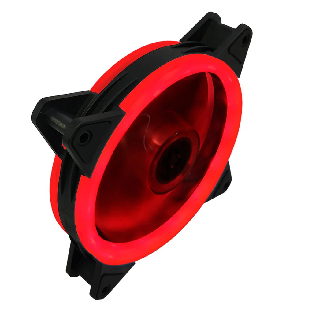 New Computer LED Fans Fashion Double-sided Low Noise 4-Pin Computer Power Supply Fan LED Light Heatsink Cooler - Цвет лезвия: NO.2