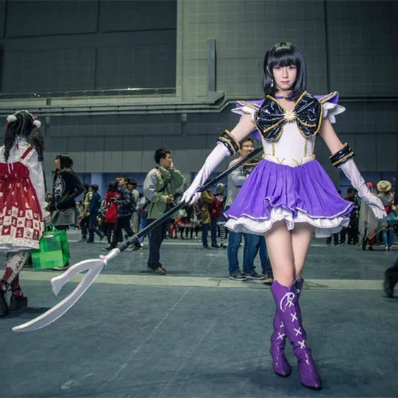 Sailor Moon Hotaru Tomoe Sailor Saturn Silence Glaive косплей реквизит ПВХ серпы оружие палочки Хэллоуин Рождество Необычные Вечерние реквизиты