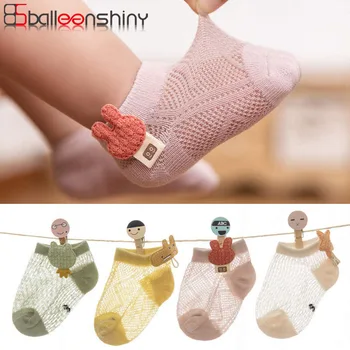 

Balleenshiny 4pairs/lot Cassette Baby Doll Socks Infant Socks Baby Accessories Mesh Boat Socks Newborn Shoes Lovely Kids Sock
