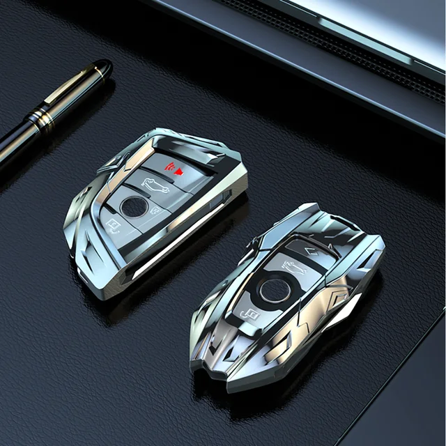 Car Key Case Shell For Bmw X5 F15 X6 F16 G30 7 1 2 5 Series G11 X1 X5 F48 218i Unique Mecha Appearance Zinc Alloy - - Racext™️ - - Racext 1