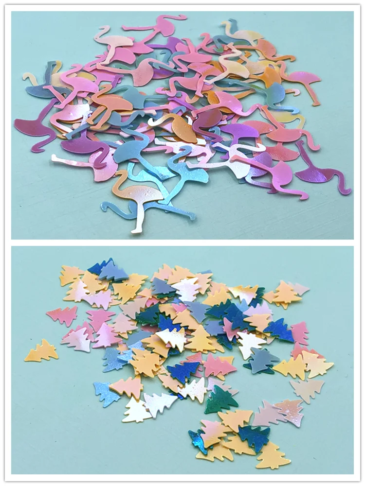 10g/Pack Christmas Trees And flamingo Sequins PVC Paillette DIY Wedding Sewing Process Clothing craft Lentejuelas Accessories