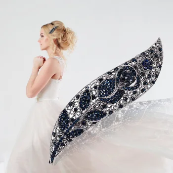 

Women Leaf Hairclip Girls Wedding Party Traveling Rhinestone Hairpin Alloy Hair Accessory Hair Styling Tools Fashion Headwear