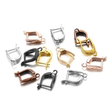 

6-12pcs/lot U Shape Spring French Earring Clasps&Hooks Ear Back Wire Metal Butterfly Earrings Clips Clasp DIY Jewelry Making