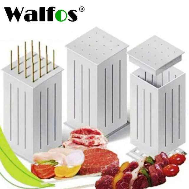 Walfos Barbecue Hús Nyárs Gyártó Bbq Grill Húr Báránynyílások Gép Tofu Kebab Készítő Doboz Konyhai Kiegészítők