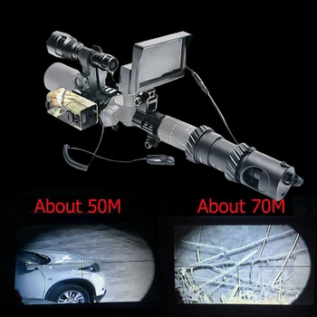 

Hunting Animal Quick Disassembly DIY Infrared Night Vision Sight Scope CCD Set Rangefinder & LCD Screen & Flashlight Day Night