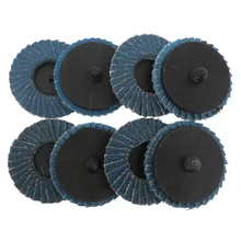 Disques à lamelles pour meuleuse d'angle, 2 pouces, 50mm, bleu, grain 40, 60, 80, 120, 10 pièces
