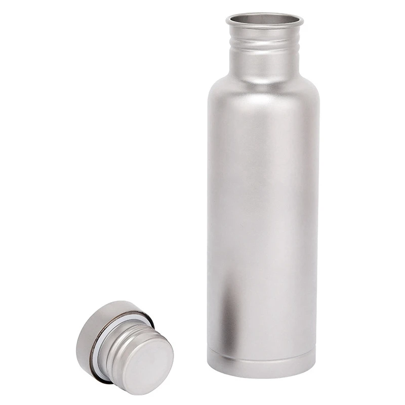 

Titanium Water Bottle With Titanium Lid Outdoor Camping Cycling Hiking Tableware Drinkware 25.6oz/750ml