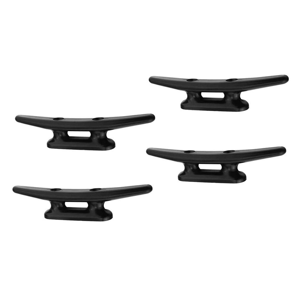 4pcs Heavy Duty 4' Nylon Marine Boat Flat Top Low Cleat Rope Tie Hardware 4pcs Heavy Duty 4' Nylon Marine Boat Flat Top Low Cleat Rope Tie Hardware