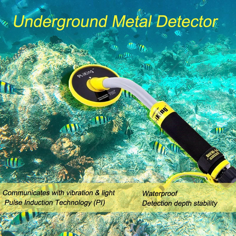 Pi-Iking 750 30m High Precision Targeting Pinpointer Pulse Induction PI Underwater Metal Detector Waterproof Metal Finder