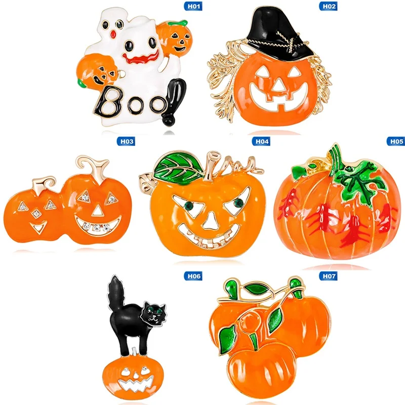 Happy Halloween эмали штырь изготовленный на заказ кофе Луна в виде приведения и тыквы