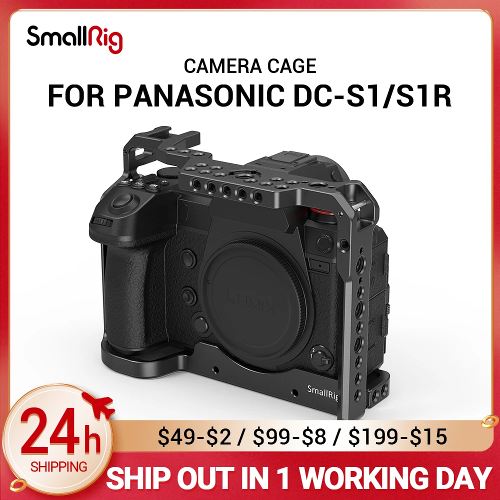 Op te slaan residentie Flitsend SmallRig DSLR S1 Camera Cage for Panasonic Lumix DC S1 &amp S1R Feature W/  Cold Shoe Mount For Micrphone Flash Light Attach 2345| | - AliExpress