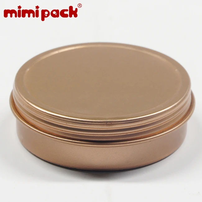 Упаковка из 24 круглых неглубоких жестяных банок с завинчивающейся крышкой mimipack конфеты печенье жевательная резинка жестяные банки(6 цветов - Цвет: Rose Gold