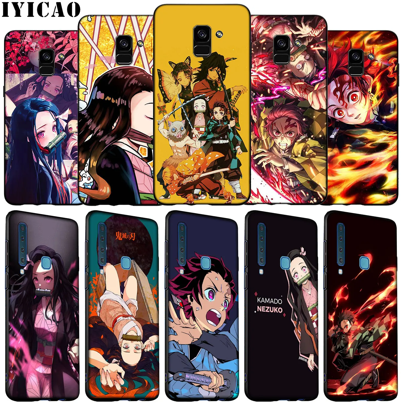 Demon Slayer Kimetsu No Yaiba Soft Silicone Phone Case for Samsung Galaxy A6 Plus A9 A8 A7 2018 A3 A5 2016 2017 Note 9 8 10 | Мобильные