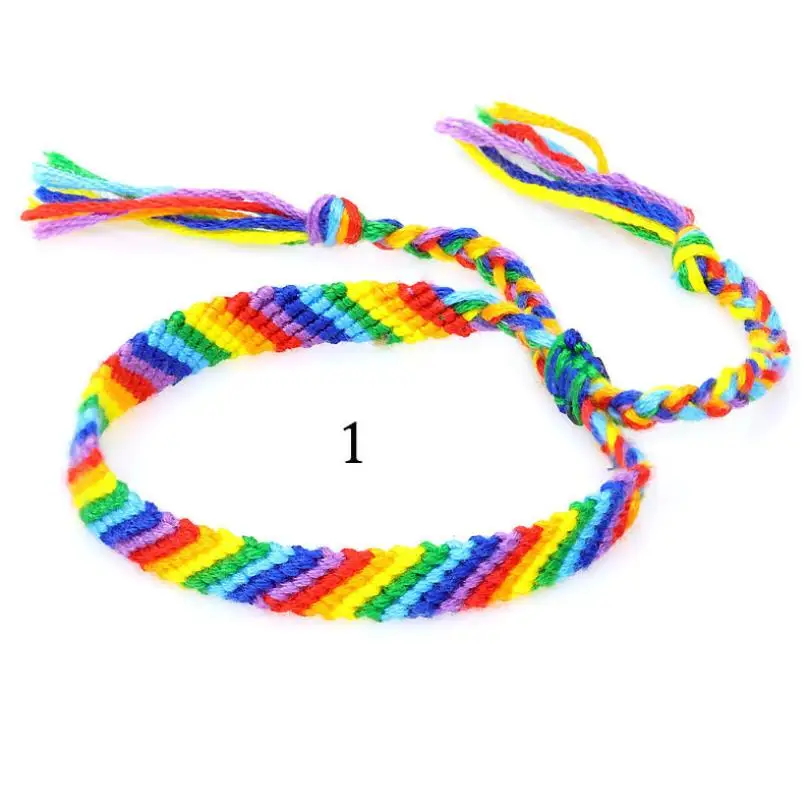 Ybollar Rainbow Friendship Bracelets Handmade Woven Cotton Cord Macrame Wristband Boho Style Wrap Bracelet Yoga Pulseras Jewelry - Image 4