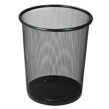 

New Rust-proof Iron Mesh Bathroom Waste Basket Large Office Kitchen Waste Basket Without Cover Garbage Basket 7.5*9*10.6 Inches