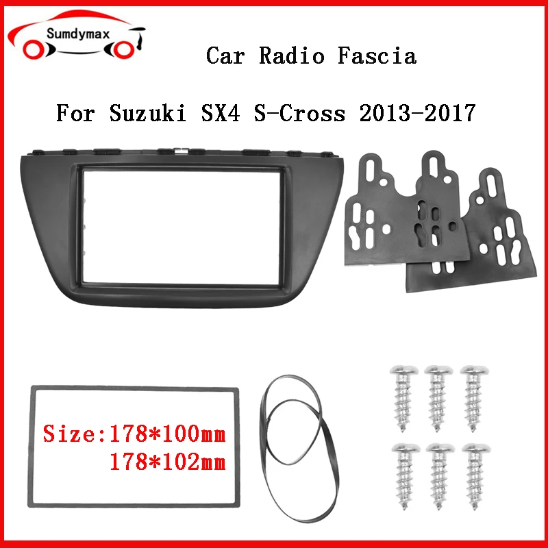 

Автомобильная рама 2din для SUZUKI SX4 S CROSS 2014-2017, автомобильное радио, мультимедиа, gps навигация, fascia