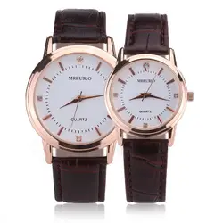 Модные кварцевые наручные часы для пары мужские и женские лучшие подарки кожаные брендовые Роскошные деловые часы