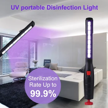 

Portable UV Sterilization Disinfection Lamp Stick USB Rechargeable Handheld Germicidal Ultraviolet UV Sterilizer Light Wand