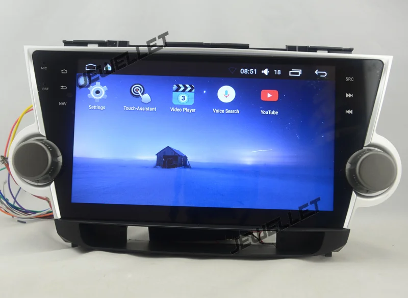 10," четырехъядерный 1024*600 HD экран Android 8,1 Автомобильный gps Радио навигатор для Toyota Highlander Kluger 2008-2013 с 4G/Wifi DVR