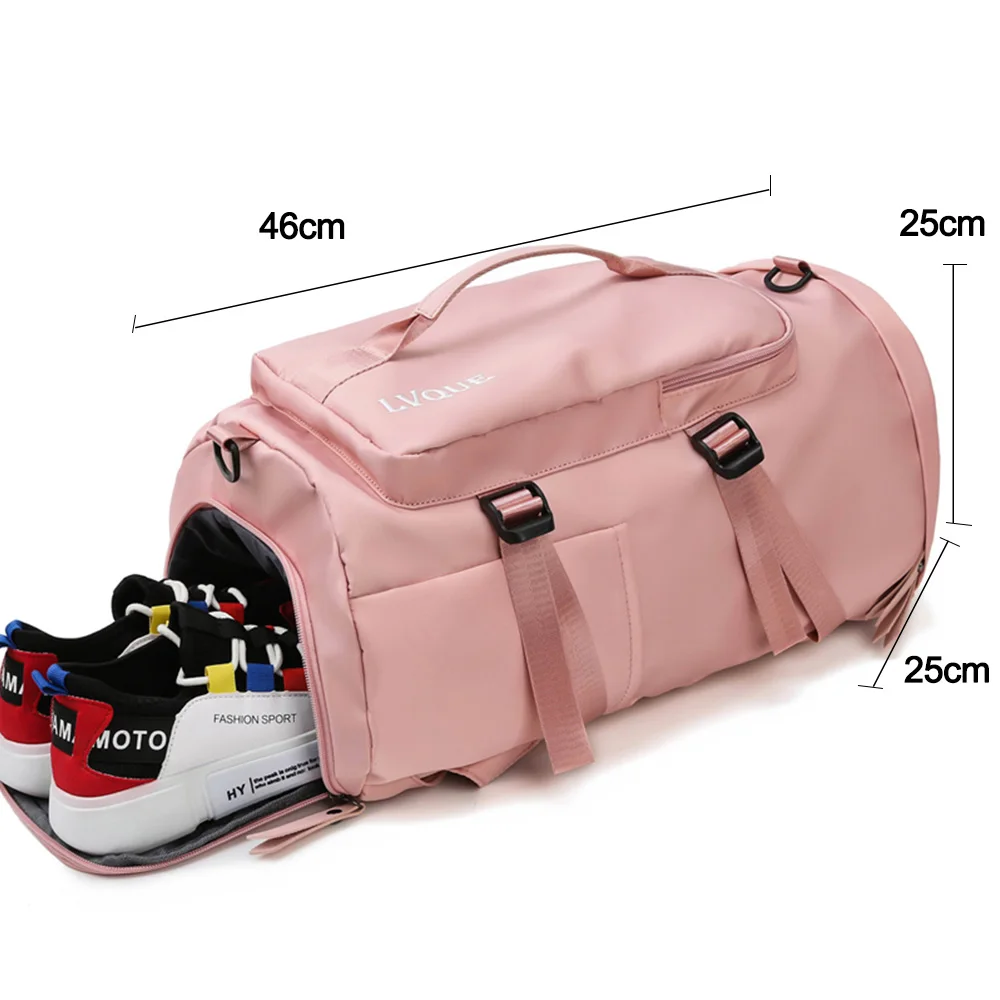 Sac de Sport Homme/Femme + Fonction à Dos, Compartiment Chaussures, Trousse  Toilette, 40L Cabas de Fitness Voyage Bain Bagage Gym F