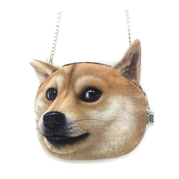 

NEW-Fashion Creative Annoying Doggy Women Shoulder Messenger Bag Chain Bags(Yellow brown)