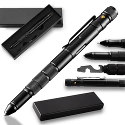 Armes d'auto défense militaires multifonctions pour femmes, stylo tactique, brise verre d'urgence, étanche, survie en Camping 