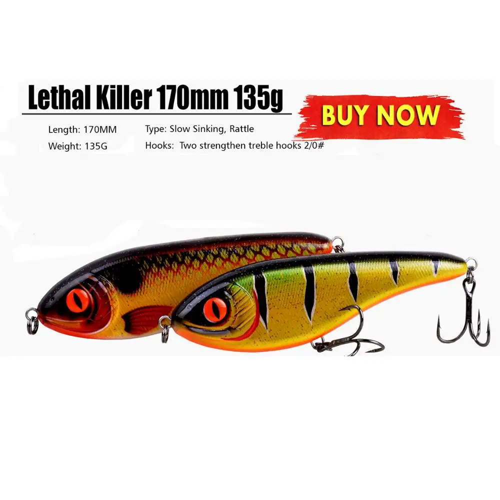 1 шт. приманка для рыбной ловли медленно тонущие жесткие приманки 130 мм 57 г рыбы