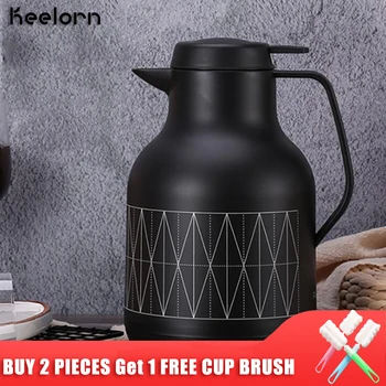 

Keelorn 1500ml Liner Thermal Vacuum Flask Thermos Cup Creative Double Layer Coffee Tea Office Pot Kettle Large Capacity Cup