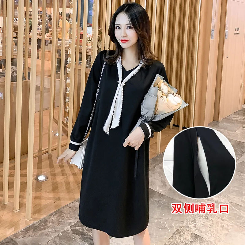 

Autumn Clothing Fashion Mom-Large Size Tops Medium-length Spring And Autumn Lactation Garment Nursing Professional Pregnant Wome