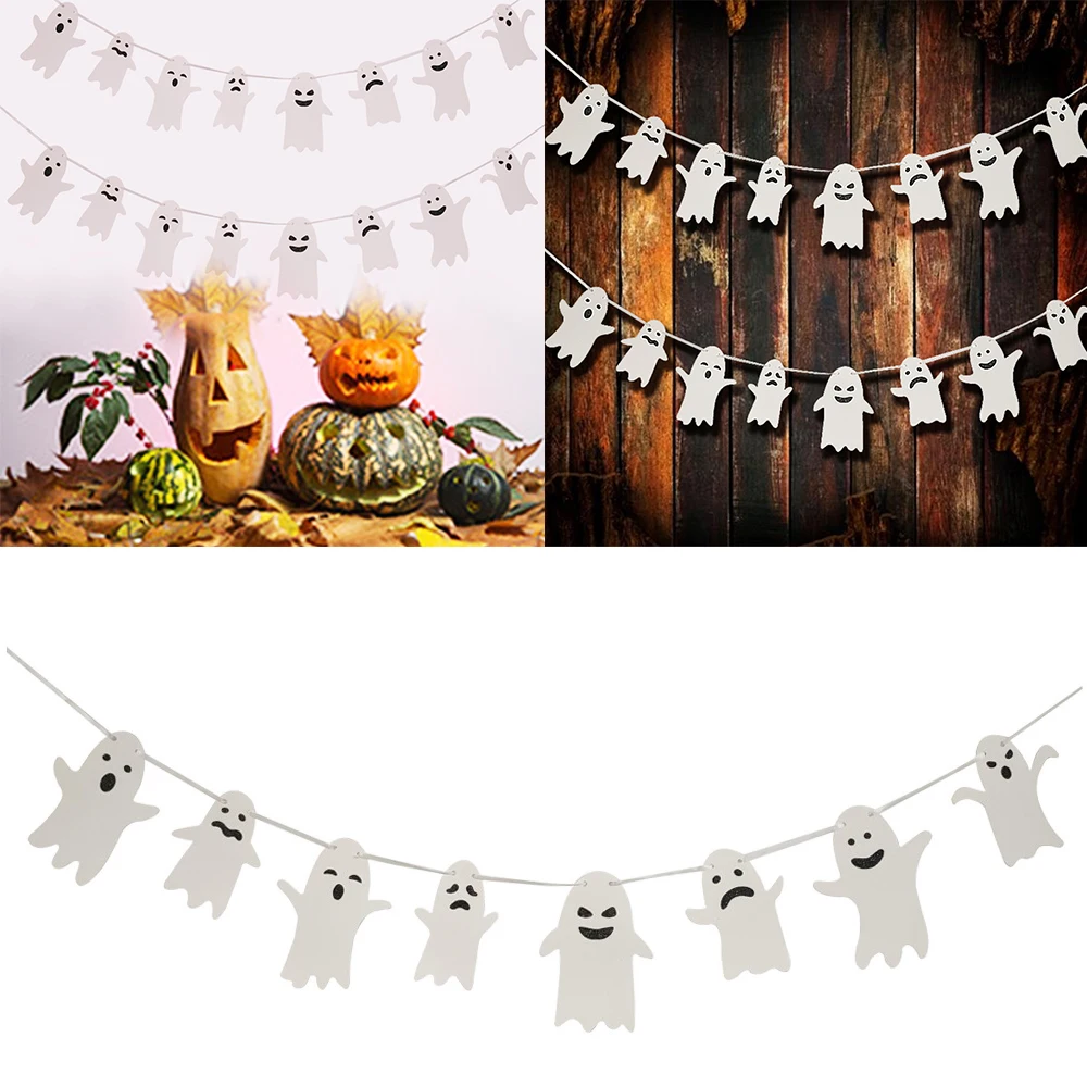 

Новинка 2022, гирлянды с милыми привидениями для Хэллоуина, празднивечерние вечеринка, «сделай сам», фокусы или подарки для вечевечерние НКИ, украшение для вечеринки на Хэллоуин