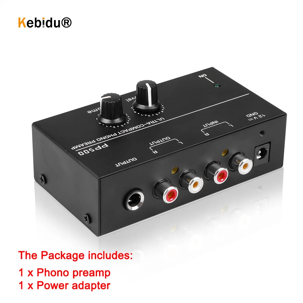 PREAMPLIFICADOR Audio Phono para tocadiscos, preamplificador de LP con controles de de nivel, salida de entrada RCA, Interfaces TRS de 1/4 pulgadas|Amplificador| - AliExpress