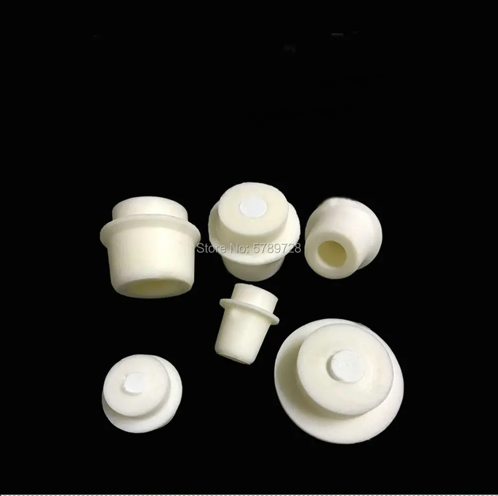 

10 pcs Laboratory Silicone Bung With Hole Stoppers Airlock Bubbler Homebrew Jug Gum Triangular flask stopper