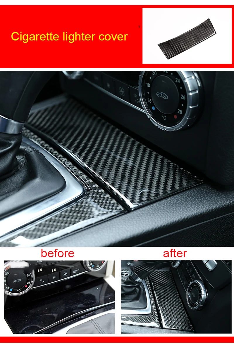 

For Mercedes Benz C 2008-2014 carbon fiber Cigarette lighter cover 1pc