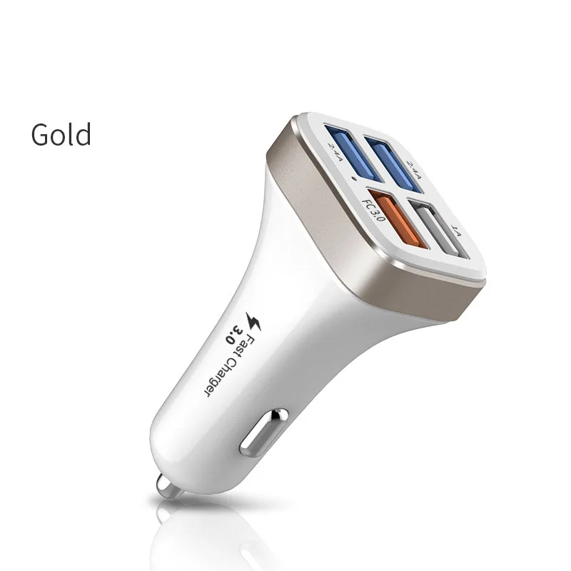 USB Car Charger 4A Fast Phone Charging Charger Adapter For Car For Samsung S10 Plus Xiaomi Redmi Note 7 IPhone XR XS 8