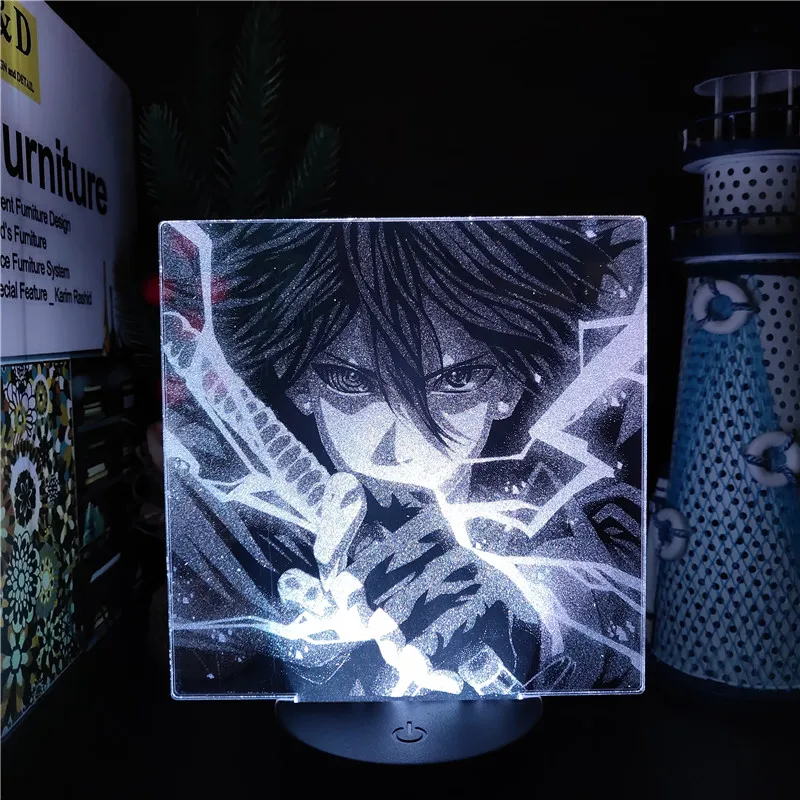 Аниме Наруто Узумаки 3D иллюзия Лампа Uchiha Sasuke фигурка акриловый светодиодный