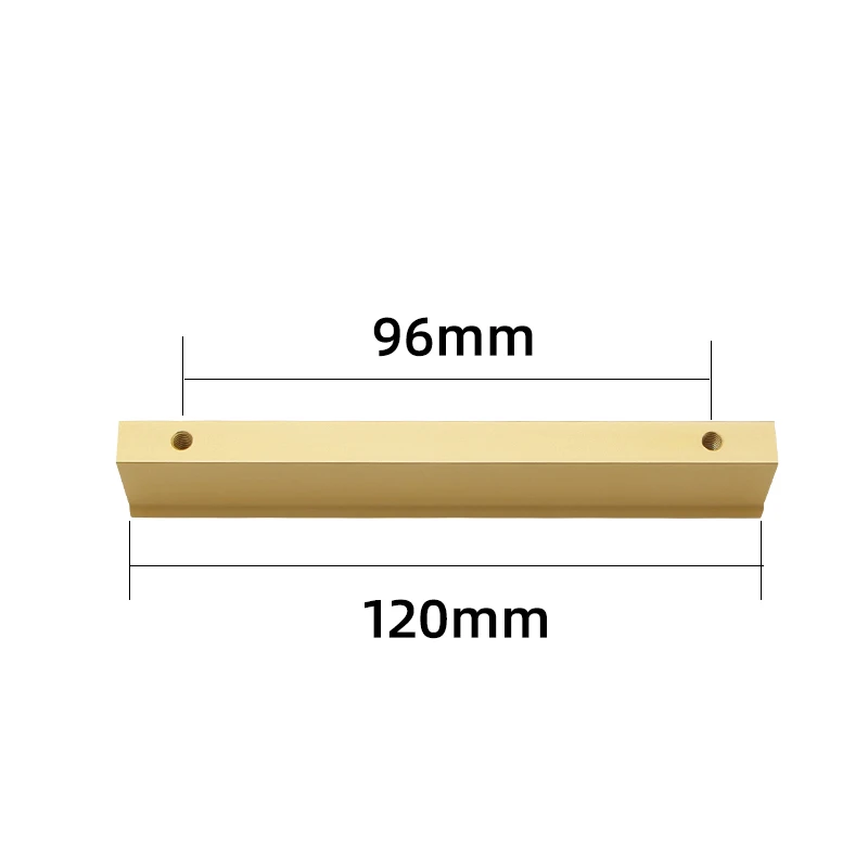 Betoci матовая черная Т-образная ручка из алюминиевого сплава, ручка для шкафа, кухонная Золотая дверная ручка для мебели ручка для ящика "~ 24" - Цвет: golden120mm