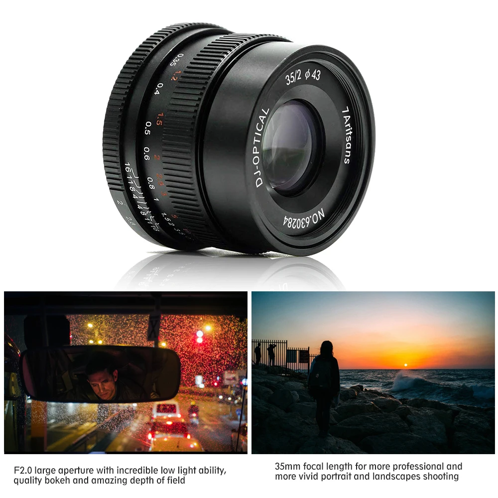 

Full Frame Large Aperture 35mm F2.0 Manual Focus Camera Lens for Leica M2/M3/M4P/M5/M6/M7/M8/M9/M9P/M10/M240/M240P/M262 Cameras