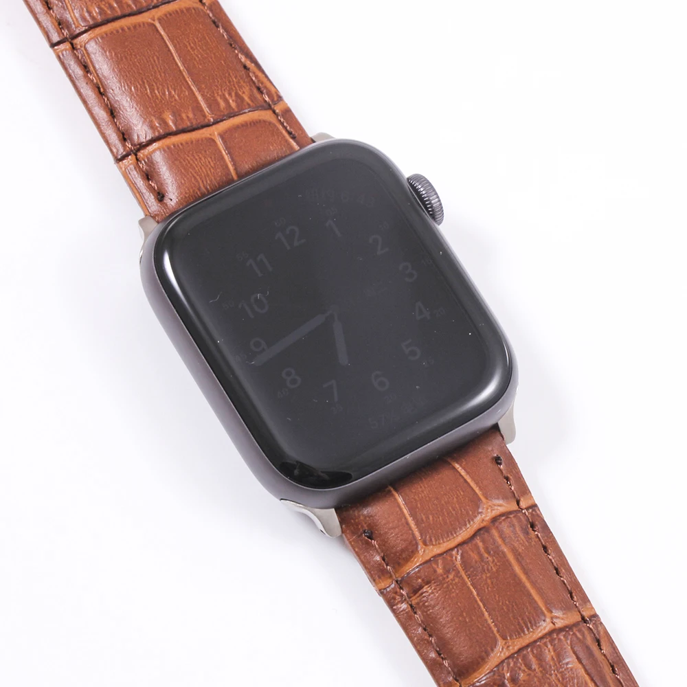 Ремешок для apple watch 4, 5, 3, 2, 1, 42 мм, 38 мм, 6 цветов, кожаный браслет с узором «крокодиловая кожа», ремешок для iwatch серии 40 мм, 44 мм