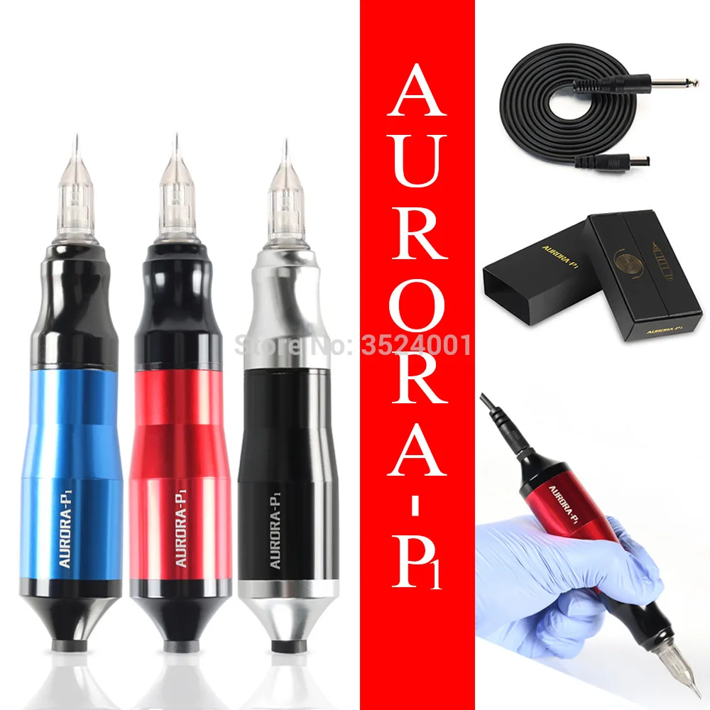 

Hot AURORA Motor Tattoo Pen Tattoo Machine Rotary Tattoo Machine Space Aluminum Tattoo Gun Equipment Free Shipping