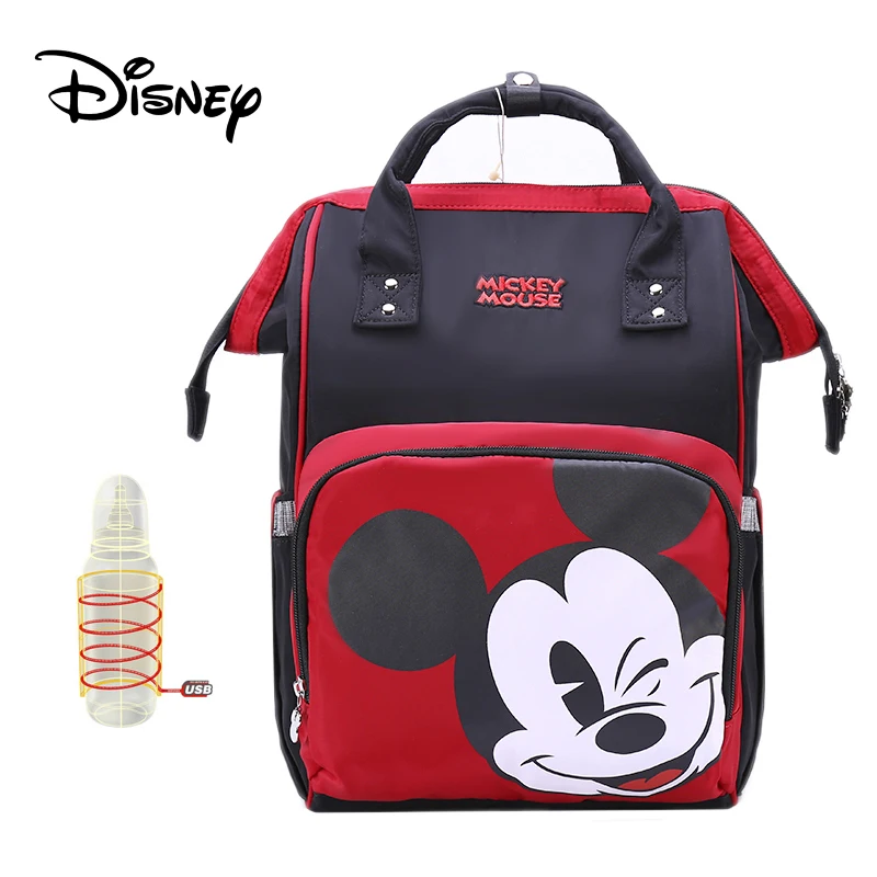 Сумка для подгузников disney, рюкзак, детские сумки для мамы, USB, для путешествий, влажный подгузник для мальчиков и девочек, органайзер для подгузников, инвалидная коляска с Микки Маусом - Цвет: BB0059