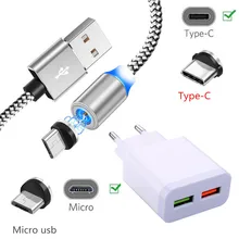 Магнитный Micro usb type C кабель для зарядки usb телефон зарядное устройство для Google samsung galaxy Xiaomi Redmi 6 huawei P30 mate 10 lite Honor