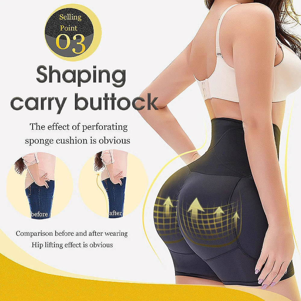 skims shapewear Velssut Women High Waist Body Shaper Buttock Panties Booty Pad Slimming Seamless Butt Lifter Strap Sexy Hip Shapewear best shapewear for lower belly pooch