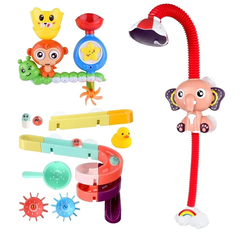 Baby Bath Toy Elephant Spray Toddler Electric Shower Boys Swimming Water Toys Yellow Duck Cute Turtles Dinosaur Egg for Kids 9