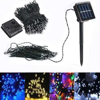 

2016 Hot LEDs Solar Power Fairy Lights Holiday Lighting Xmas Holiday Party Outdoor Garden Tree Decoration String Lamp