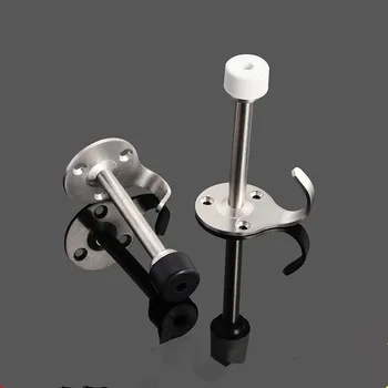 

Stainless Steel Door Stopper Top with Hook Anti-collision Rubber Door Stops Suction Windproof Doorstop Catch Floor Hardware Stop